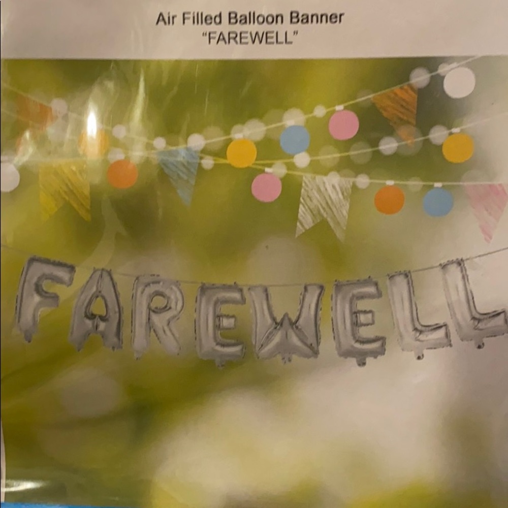 FREE Farewell goodbye balloon banner